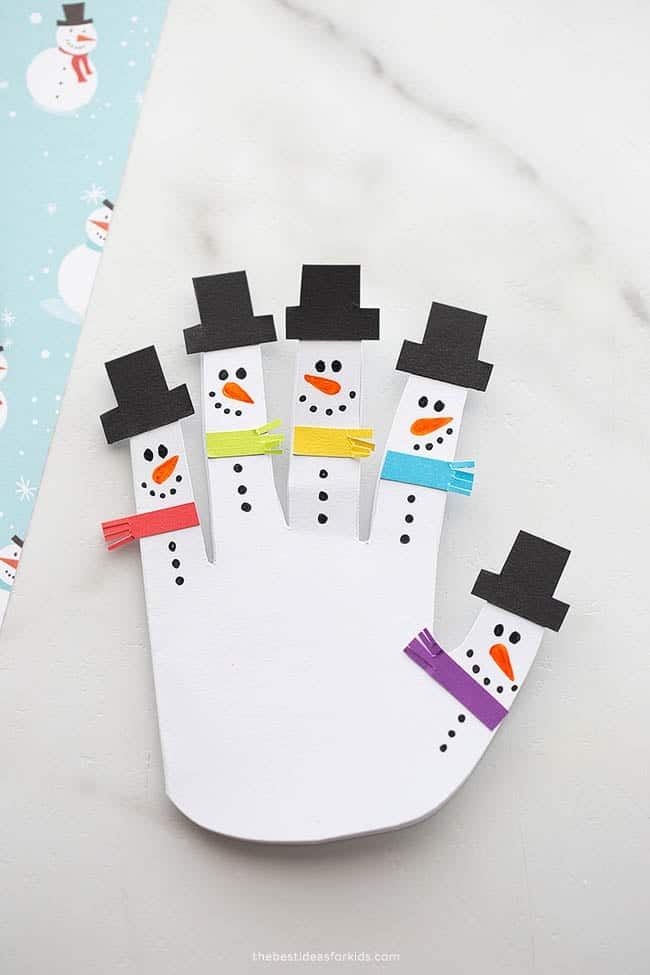 Snowman Handprint Craft by the Best Ideas for Kids