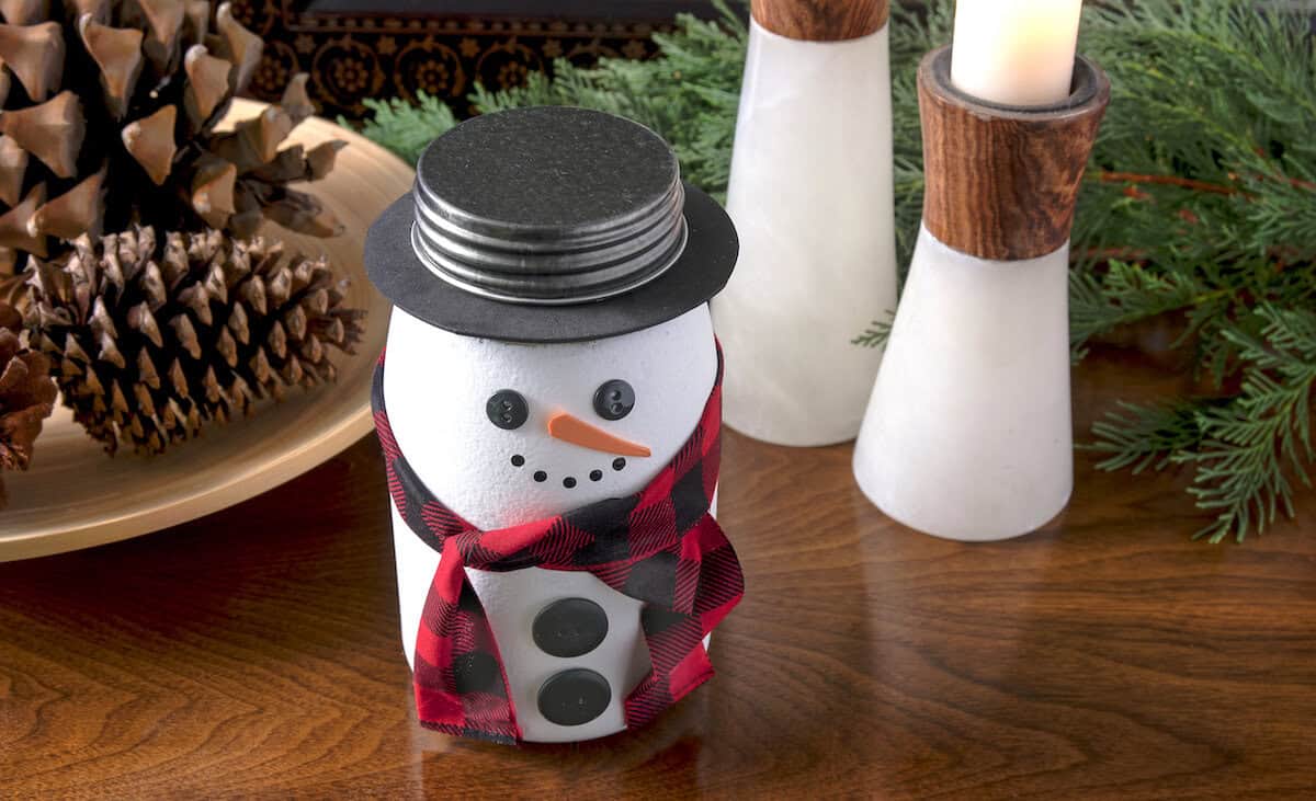 Snowman Mason Jar by DIy Candy