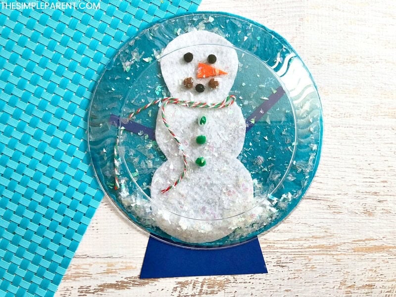 Snowman Snow Globe Craft by the Simple Parent