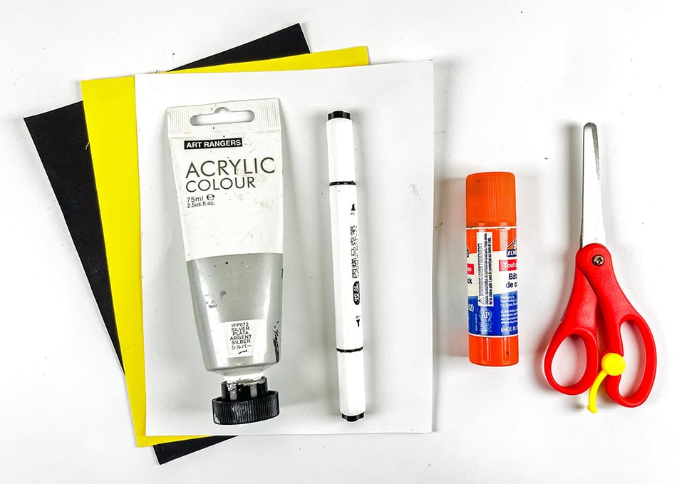 Snowy Owl Handprint Craft Materials