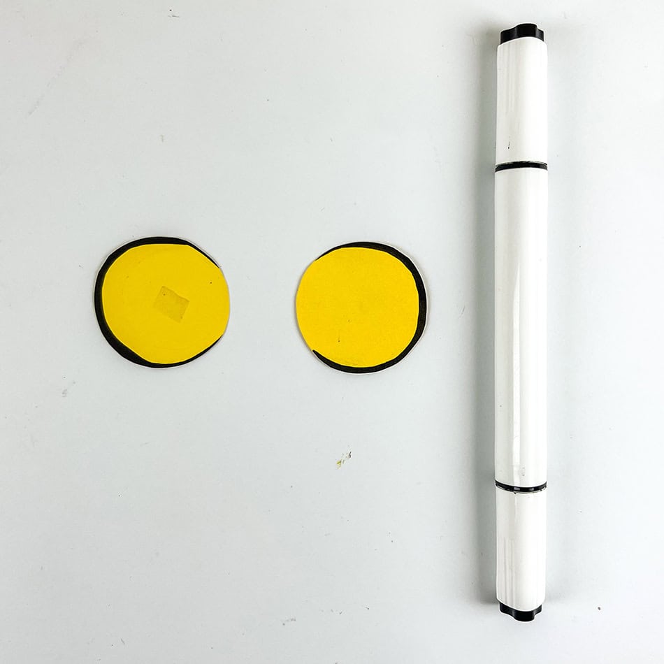 Snowy Owl Handprint Craft Step 5