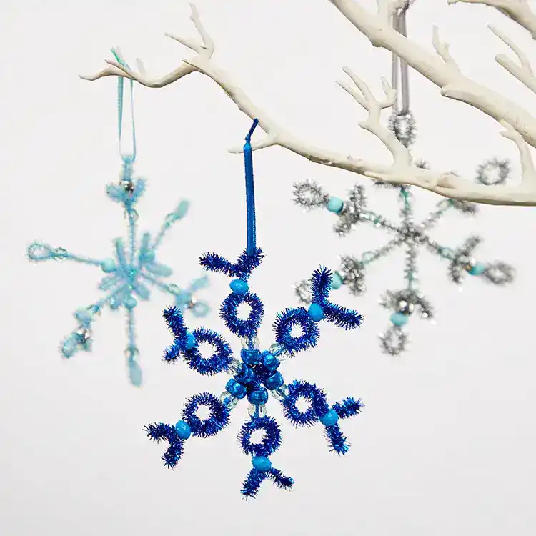 Winter Beaded Snowflake Decoration