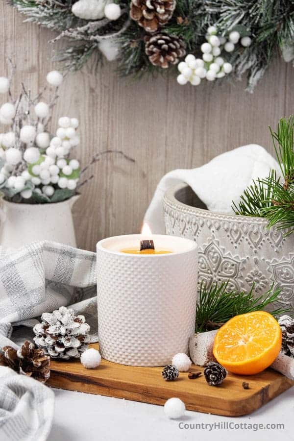 Winter Candle by Country Hill Cottage