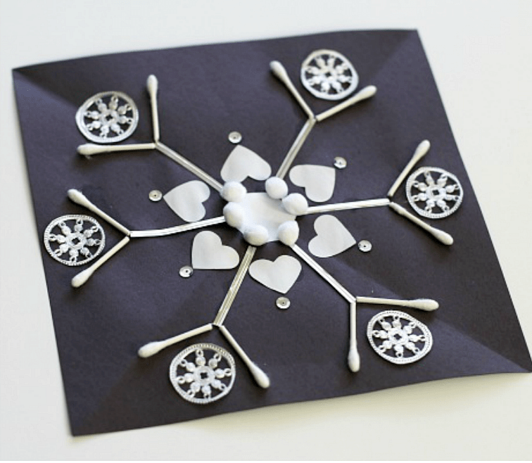 Winter Crafts for Kids Create a Symmetrical Snowflake by Buggy and Buddy