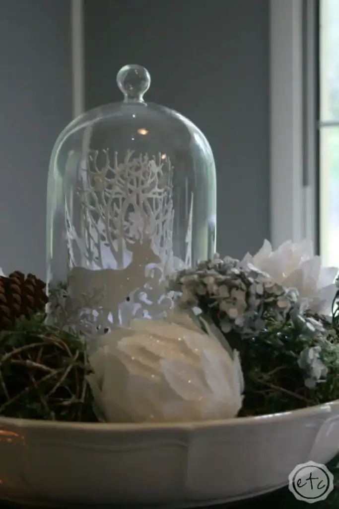Winter Wonderland Cloche Display by Happily Ever After Etc