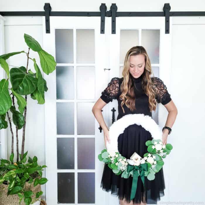 Winter Wreath Dollar Tree DIY by Simple Made Pretty